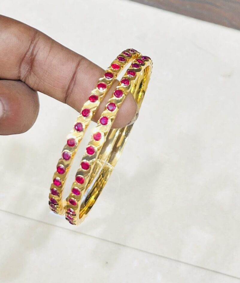 Impon stone bangles