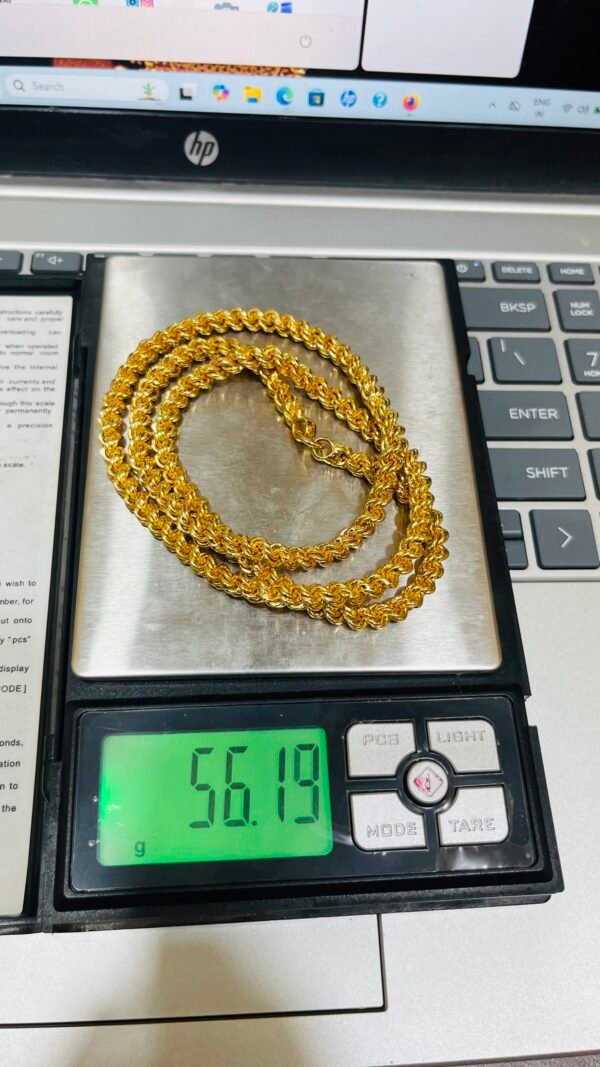 Micro gold rope chain