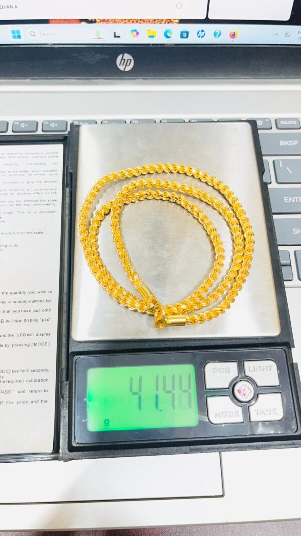 Micro gold rope chain