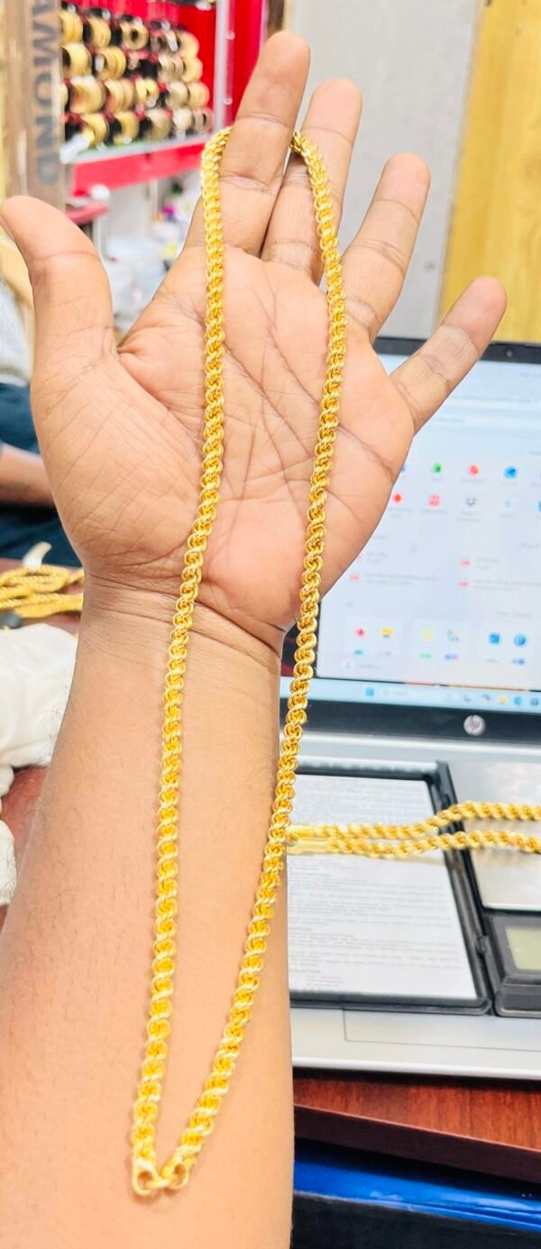 Micro gold rope chain