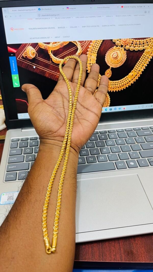 Micro gold rope chain
