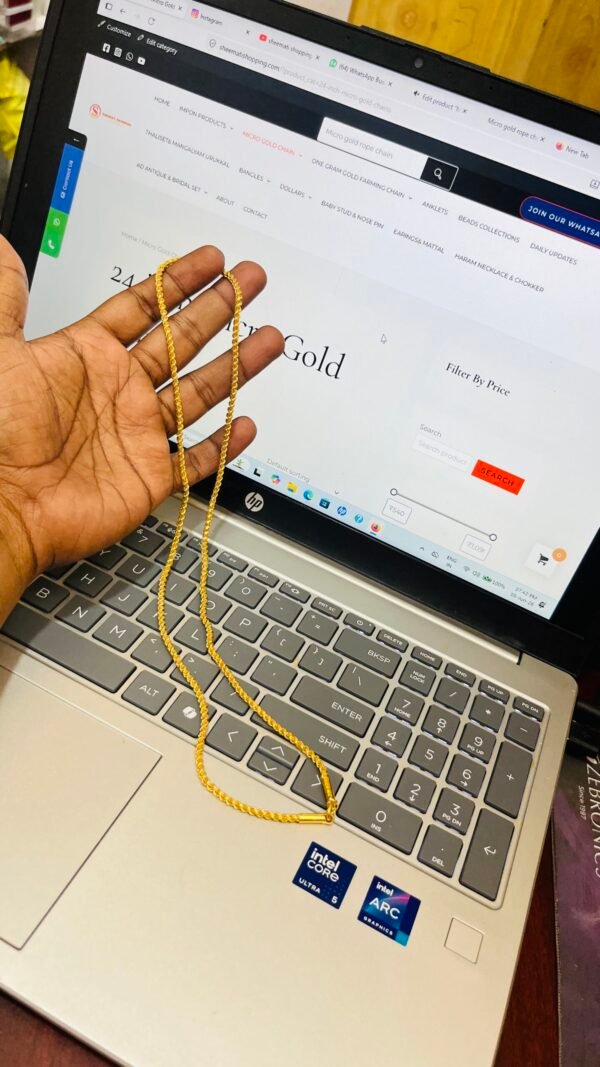 Micro gold rope chain