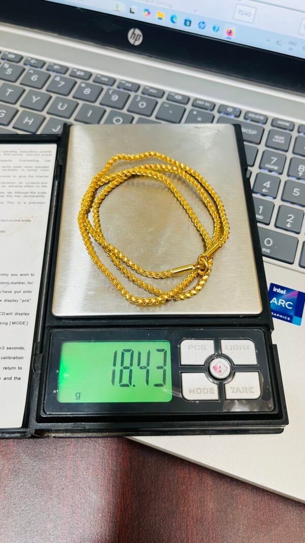 Micro gold rope chain