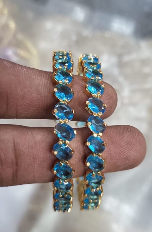 impon stone bangle blue stone